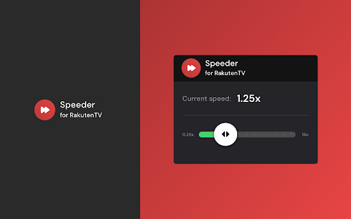 Speeder for Rakuten TV: adjust playback speed  from Chrome web store to be run with OffiDocs Chromium online
