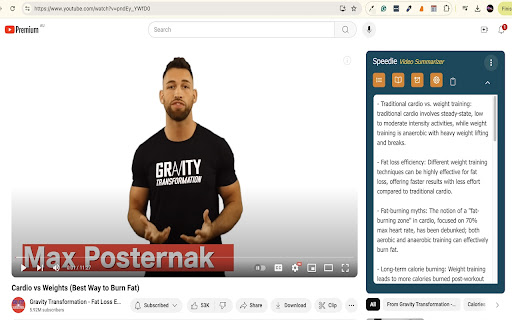 Speedie AI Youtube Video Summary expert  from Chrome web store to be run with OffiDocs Chromium online