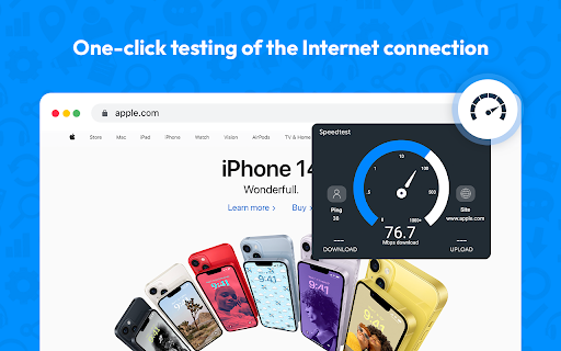 Speed test for Chrome wifi speed test  from Chrome web store to be run with OffiDocs Chromium online