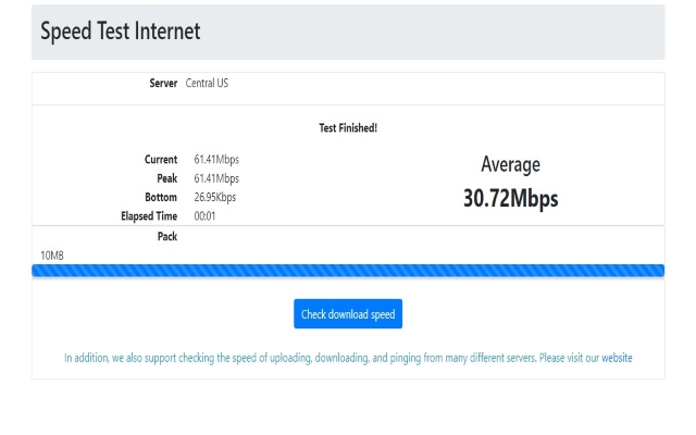 Speed Test Internet  from Chrome web store to be run with OffiDocs Chromium online