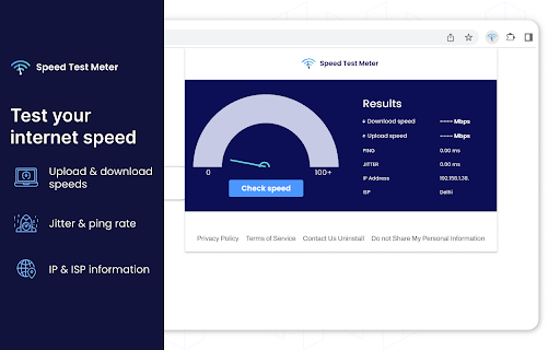 Speed Test Meter  from Chrome web store to be run with OffiDocs Chromium online