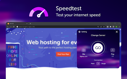 Speed Test Test the Internet Speed  from Chrome web store to be run with OffiDocs Chromium online