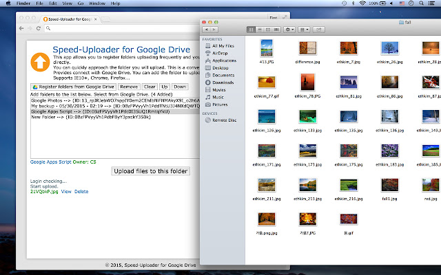 Speed Uploader for Google Drive  from Chrome web store to be run with OffiDocs Chromium online