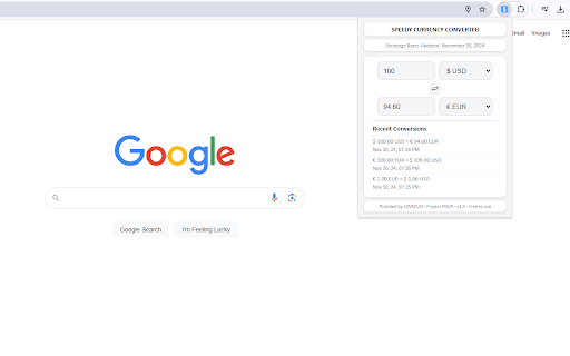 Speedy Currency Converter  from Chrome web store to be run with OffiDocs Chromium online