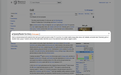 Speedy Reader  from Chrome web store to be run with OffiDocs Chromium online