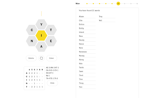 Spelling Bee Help  from Chrome web store to be run with OffiDocs Chromium online