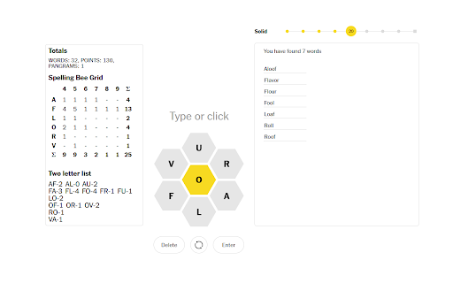 Spelling Bee Helper  from Chrome web store to be run with OffiDocs Chromium online