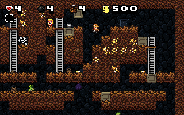 Spelunky HTML5 dari toko web Chrome untuk dijalankan dengan OffiDocs Chromium online