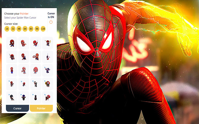 Le curseur Spider Man de la boutique en ligne Chrome doit être exécuté avec OffiDocs Chromium en ligne