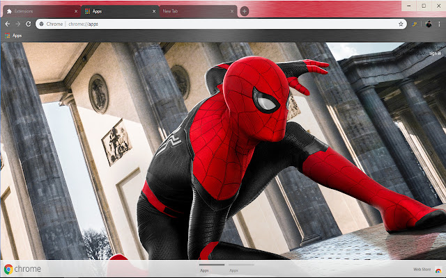Spiderman Daleko od domu Super Hero Avengers ze sklepu internetowego Chrome można uruchamiać w trybie online za pomocą OffiDocs Chromium
