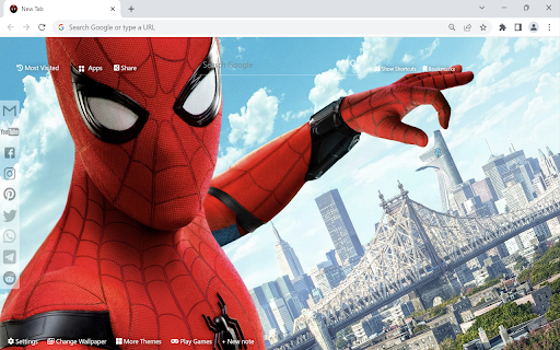 Spider Man Homecoming Wallpaper  from Chrome web store to be run with OffiDocs Chromium online