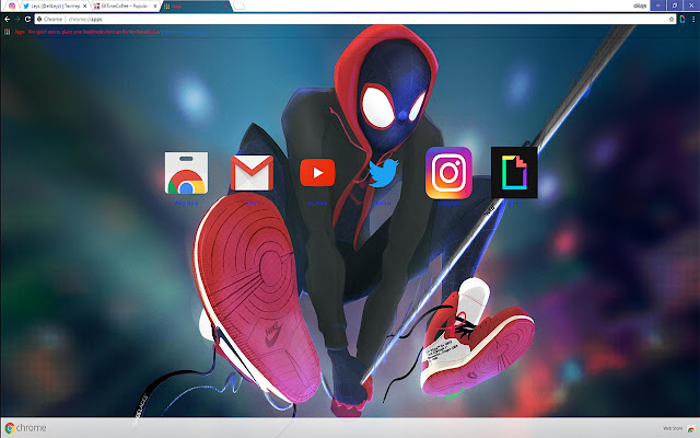 SpiderMan Into the Spider Verse | Restart 2.0  from Chrome web store to be run with OffiDocs Chromium online