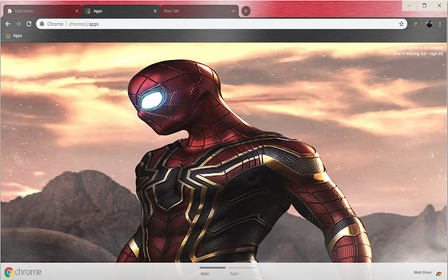 Spiderman Iron Spider Suit Far From Home de la boutique en ligne Chrome à exécuter avec OffiDocs Chromium en ligne