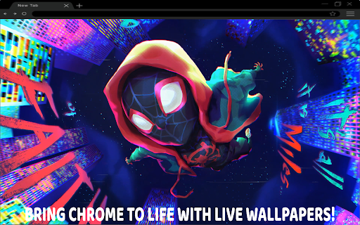 Spider Man Morales Falling Live Wallpaper  from Chrome web store to be run with OffiDocs Chromium online