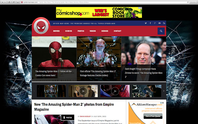 Spider Man News aus dem Chrome-Webshop, der mit OffiDocs Chromium online ausgeführt werden soll