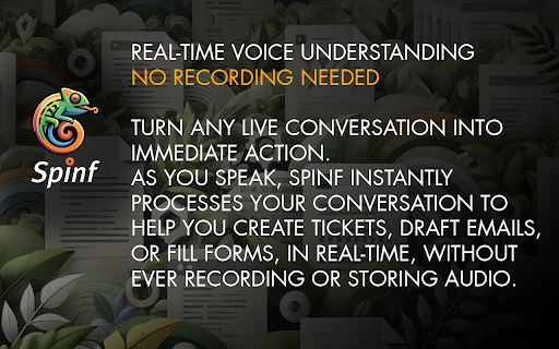 Spinf: AI Agent, Writing, Meeting, Voice Transcription  from Chrome web store to be run with OffiDocs Chromium online