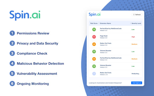 SpinMonitor – Free Extension Security Checker  from Chrome web store to be run with OffiDocs Chromium online