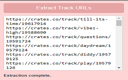 Spinnin Beans™ Crates.co Track Extractor  from Chrome web store to be run with OffiDocs Chromium online