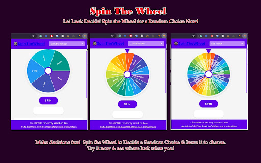 Spin the Wheel  from Chrome web store to be run with OffiDocs Chromium online