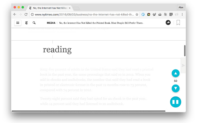 SplashReader: Speed Reading with Breaks  from Chrome web store to be run with OffiDocs Chromium online