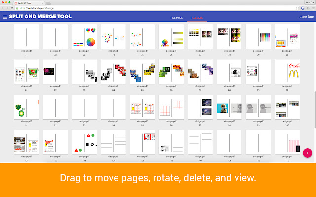Split and Merge by Kami  from Chrome web store to be run with OffiDocs Chromium online