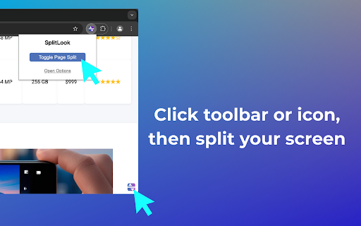 SplitLook  from Chrome web store to be run with OffiDocs Chromium online