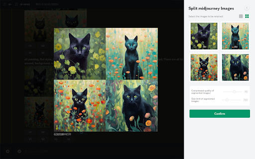 Split midjourney Images  from Chrome web store to be run with OffiDocs Chromium online