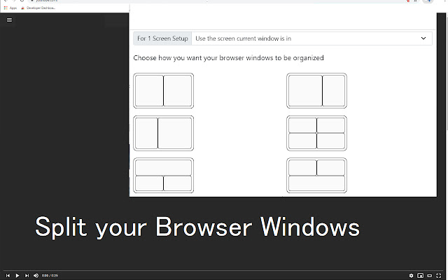 Split Screen for Google Chrome  from Chrome web store to be run with OffiDocs Chromium online