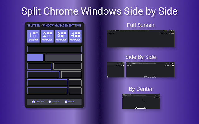 Splitter: the window layout tool  from Chrome web store to be run with OffiDocs Chromium online