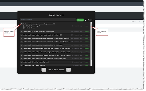 Splunk Search Assistant  from Chrome web store to be run with OffiDocs Chromium online