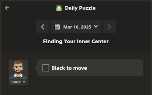 Spoiler Free Daily Chess Puzzle  from Chrome web store to be run with OffiDocs Chromium online