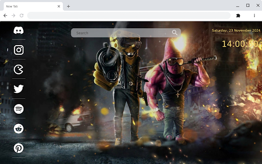 Spongebozz and Patrick Bang The Ultimate Underwater Duo!  from Chrome web store to be run with OffiDocs Chromium online