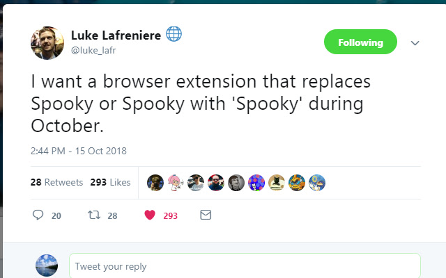 Spooktober  from Chrome web store to be run with OffiDocs Chromium online