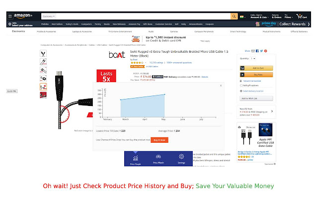 SportyBruh Amazon Price Tracker mula sa Chrome web store na tatakbo sa OffiDocs Chromium online