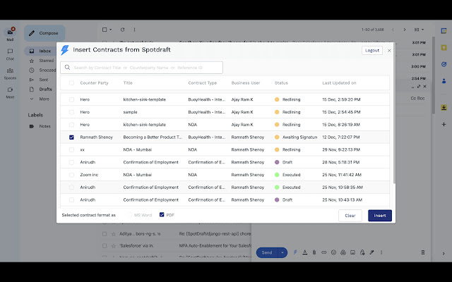 SpotDraft Gmail Plugin  from Chrome web store to be run with OffiDocs Chromium online