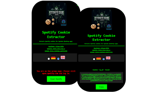 Spotify Cookie Extractor for Spotube  from Chrome web store to be run with OffiDocs Chromium online