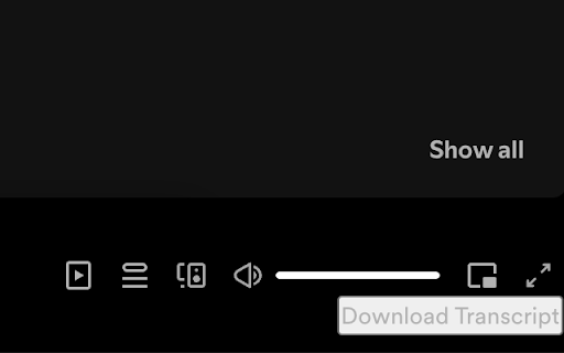 Spotify Podcast Transcrip Downloader  from Chrome web store to be run with OffiDocs Chromium online