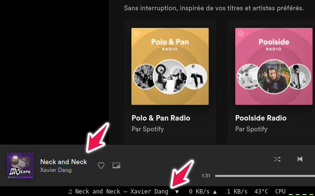Spotify Web Now Playing  from Chrome web store to be run with OffiDocs Chromium online