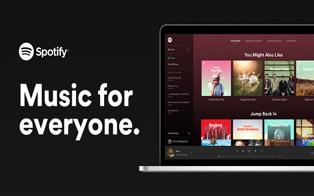 Spotify Web Player  from Chrome web store to be run with OffiDocs Chromium online