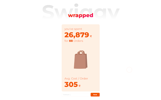 Spotify wrapped for Swiggy  from Chrome web store to be run with OffiDocs Chromium online