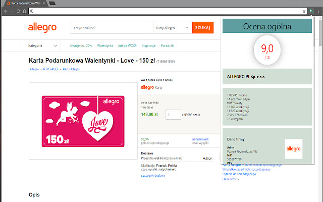 Sprawdź sprzedawcę  from Chrome web store to be run with OffiDocs Chromium online