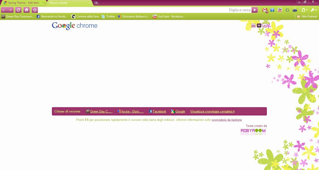 Spring Theme  from Chrome web store to be run with OffiDocs Chromium online