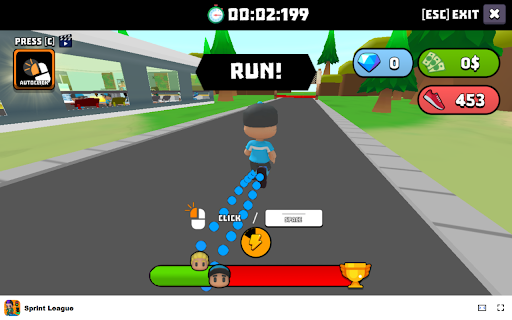 Sprint League Game Race to Become the Fastest Runner!  from Chrome web store to be run with OffiDocs Chromium online