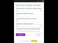 Sprint Team Capacity Calculator  from Chrome web store to be run with OffiDocs Chromium online