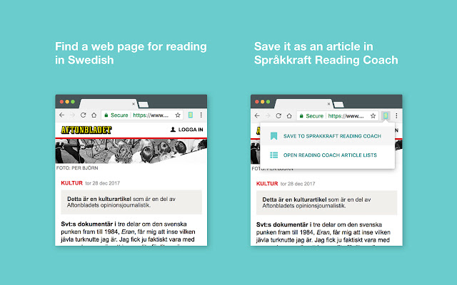 Språkkraft Reading Coach  from Chrome web store to be run with OffiDocs Chromium online