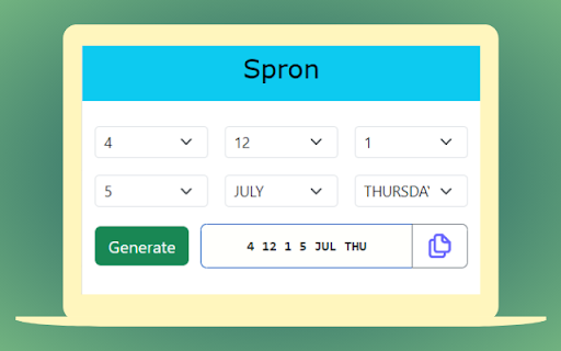 Spron  from Chrome web store to be run with OffiDocs Chromium online