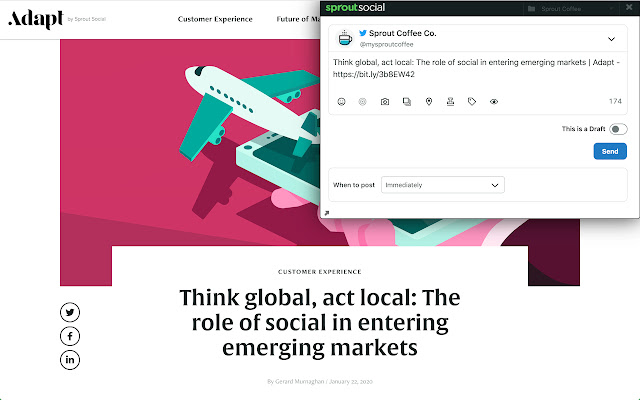 Sprout Social  from Chrome web store to be run with OffiDocs Chromium online