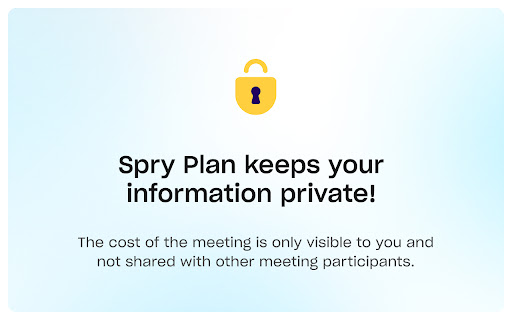Spry Plan: Meeting Cost Calculator  from Chrome web store to be run with OffiDocs Chromium online