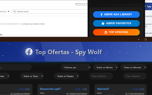 Spy Wolf Extension  from Chrome web store to be run with OffiDocs Chromium online