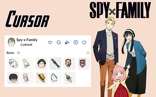 Spy x Family Cursor Custom Anime Cursor for Chrome  from Chrome web store to be run with OffiDocs Chromium online